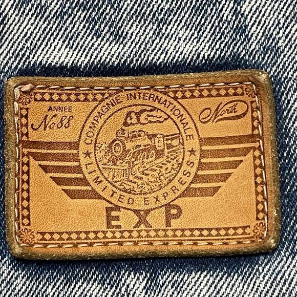 Vintage 80s Limited Express Acid Wash Fold Over High Waist Jeans Tapered Leg EXP - Picture 6 of 8